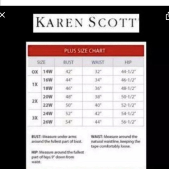 NEW Karen Scott Plus White Pants Pull On Stretch Elastic Comfort Waist Size 3X - Picture 5 of 7